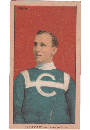 1910 Imperial Tobacco #13 Ed. Decary prewar vintage hockey cards for sale pre war