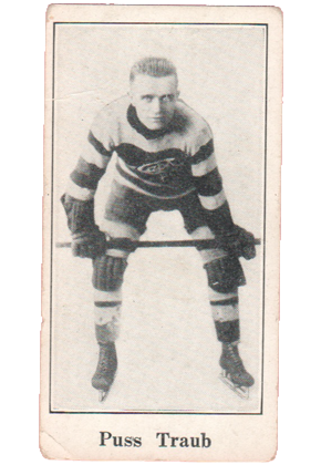 1923 V128-1 Paulin's Candy #23 Puss Traub hockey pre war card