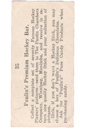 1923 V128-1 Paulin's Candy #35 Bill Cook RC Rookie HOF for sale 1923 V128-1 Paulin's Candy #35 Bill Cook RC Rookie HOF for sale