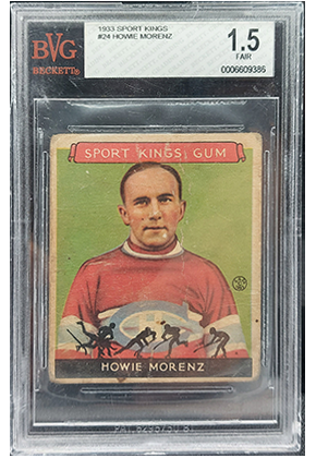 1933 R338 Sports Kings #24 Howie Morenz HOF BVG psa graded for sale habs