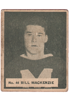 1937 V356 World Wide Gum #44 Bill MacKenzie 1936 wwg hockey