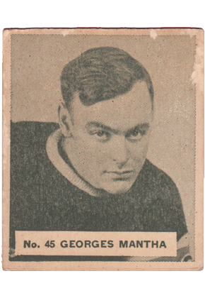 1937 V356 World Wide Gum #47 Georges Mantha 1936-37 wwg set lot auctions