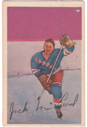 1952-53 Parkhurst #102 Robert "Jack" McLeod Rookie RC for sale