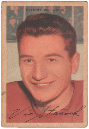 1953-54 Parkhurst #39 Vic Stasiuk hockey cards rc rookie a vendre