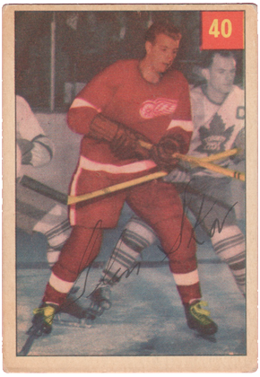 1954-55 Parkhurst #40 Glen Skov 1955 carte a vendre hockey