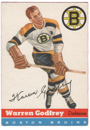 1954-55 Topps #50 Warrem Godfrey hockey card rc rookie acheter