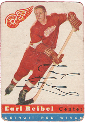 1954-55 Topps #52 Earl Reibel hockey card rc rookie for sale