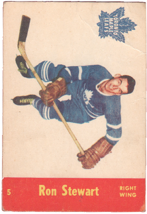 1955-56 Parkhurst #5 Ron Stewart hockey cards for sale