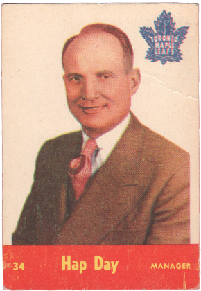 1955 Parkhurst #34 Hap Day HOF hockey cards for sale rc