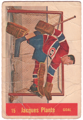 1957-58 Parkhurst Jacques Plante rc rookie #M15 Goalie HOF for sale hockey card