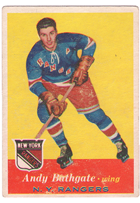 1957-58 Topps #60 Andy Bathgate HOF rc rookie hockey for sale