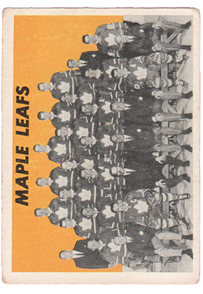 1965-66 Topps #123 Toronto Maple Leafs team Short Print SP