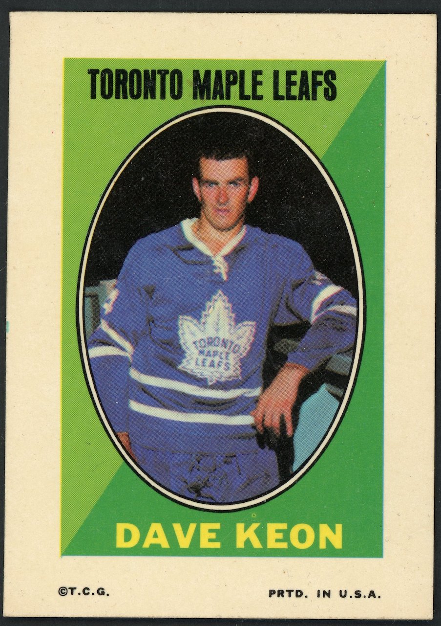 1970-71 O-Pee-Chee OPC Topps Sticker Stamps Dave Keon toronto HOF