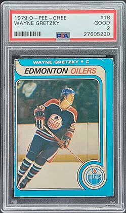 1979-80 O Pee-Chee #18 Wayne Gretzky RC Rookie PSA2 HOF for sale a vendre