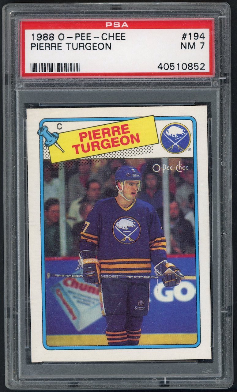 1988-89 O Pee-Chee OPC #194 Pierre Turgeon RC HOF PSA 7