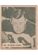1936-37 1937 v356 world wide gum WWG #68 Fred Bun Cook HOF